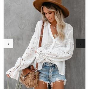 Long sleeve button down top